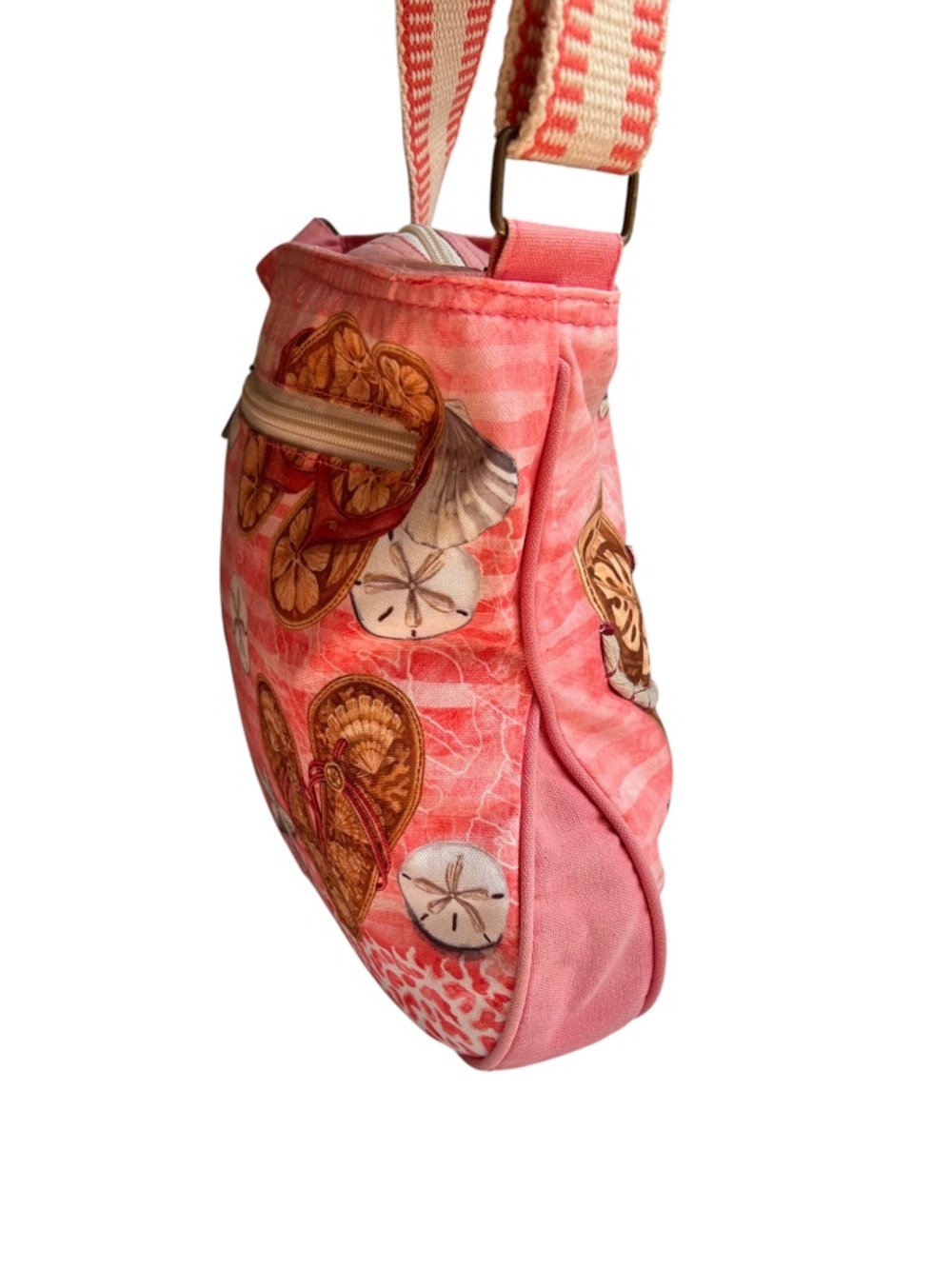 Paul Brent Sun 'N' Sand Canvas Embroidered Sandals Crossbody Bag - Picture 6 of 13